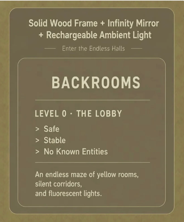 Backrooms Infinity Mirror Diorama
